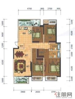 【E3户型136㎡(建面)】4室2厅2卫1厨2阳台