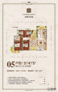 【3#4#5#楼05户型】4室2厅2卫1厨3阳台