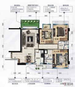 【C户型】3室2厅2卫1厨2阳台