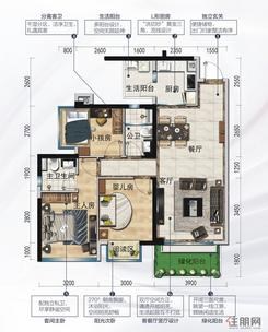 【A户型】3室2厅2卫1厨2阳台