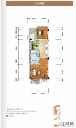 【联排别墅B户型 / 四房二厅四卫 三层 】4室2厅4卫1厨