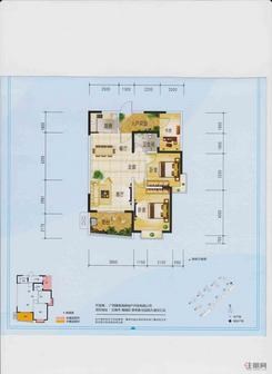 【2#三房两厅一卫】3室2厅1卫1厨1阳台