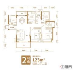 【二期2#楼2号房】4室2厅2卫1厨3阳台