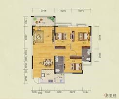 【桃园世家2#C户型】3室2厅2卫1厨2阳台