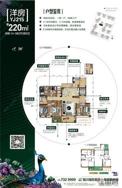 【YJ215洋房户型】6室2厅3卫2厨2阳台