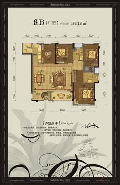 【8B户型】4室2厅2卫1厨2阳台