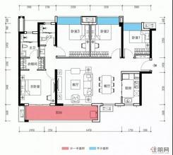 【126平米 4房2厅2卫】4室2厅2卫1厨1阳台