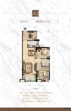 【A2户型】2室2厅1卫1厨1阳台