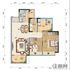 【建筑面积约88㎡ 二房二厅一卫】2室2厅1卫1厨2阳台
