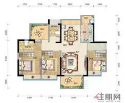 【建筑面积约107㎡三房二厅二卫】3室2厅2卫1厨2阳台
