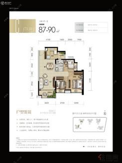 【户型图】3室2厅1卫1厨