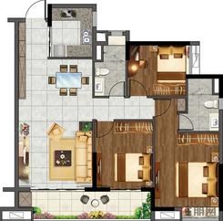 【户型图】3室2厅2卫1厨