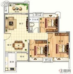 【户型图】3室2厅1卫1厨