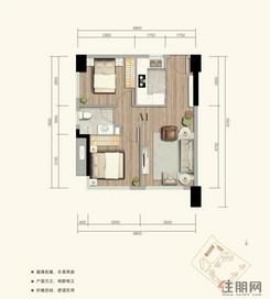 【公寓A1户型】2室1厅1卫1厨