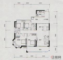 【户型4】4室2厅2卫1厨2阳台