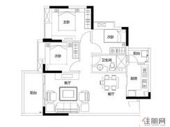 【10栋05户型】3室2厅1卫1厨1阳台