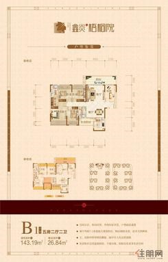 【B1户型】5室2厅2卫1厨2阳台