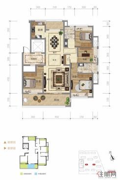 【D1户型】4室2厅2卫1厨1阳台