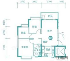 【3室2厅1卫  】3室2厅1卫1厨1阳台