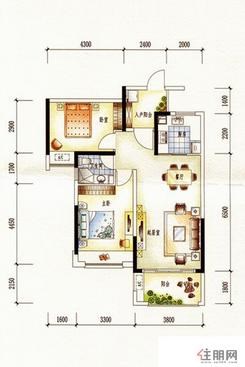 【21/27栋C2户型】2室2厅1卫1厨2阳台