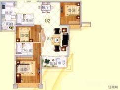 【3室2厅2卫 2】3室2厅2卫1厨2阳台