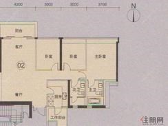 【B2栋02户型】3室2厅2卫1厨2阳台