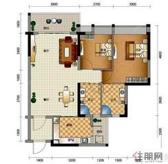 【D户型83㎡】2室2厅2卫1厨2阳台