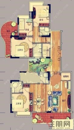 【C1栋-07单元】4室2厅4卫1厨2阳台