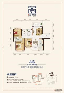【A栋01-02户型】3室2厅2卫1厨4阳台