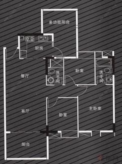 【105.88平户型】3室2厅2卫1厨2阳台