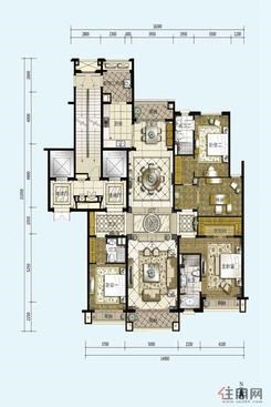 【4房户型】4室2厅3卫1厨4阳台