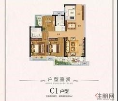 【C1户型】3室2厅2卫1厨2阳台