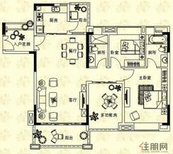 【户型2】3室2厅2卫1厨1阳台