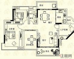 【户型3】3室2厅1卫1厨2阳台