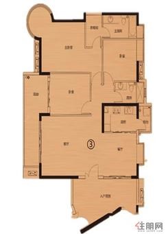【H6栋03户型】3室2厅2卫1厨1阳台