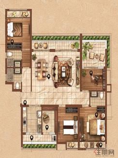 【142m²】4室2厅3卫1厨2阳台