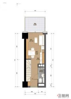 【7.5㎡进深夹层户型图】2室1厅1卫1厨1阳台