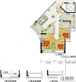 【户型图】2室2厅1卫1厨1阳台