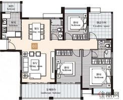 【3室2厅1厨2卫 】3室2厅2卫1厨2阳台