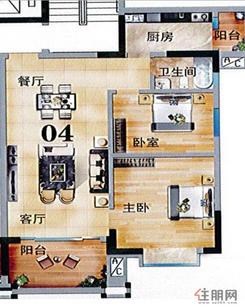 【2室2厅1卫   】2室2厅1卫1厨2阳台