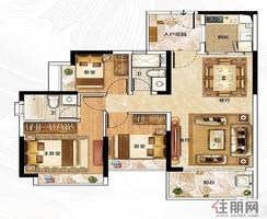 【B7户型3室1厅2卫】3室1厅2卫1厨1阳台