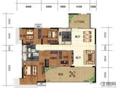 【户型图】4室2厅2卫1厨1阳台