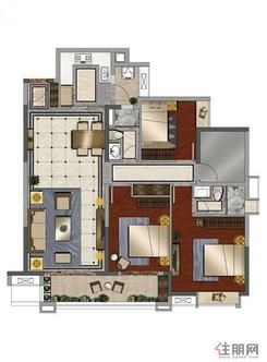 【户型4】4室2厅2卫1厨1阳台