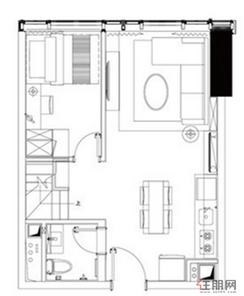 【57平户型】3室2厅2卫1厨