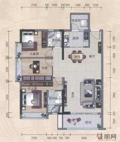 【3房户型】3室2厅2卫1厨1阳台