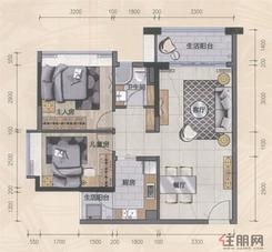 【2房户型】2室2厅1卫1厨2阳台