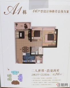 【A1栋06户型】2室2厅1卫1厨2阳台