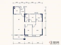 【户型2】3室2厅2卫1厨1阳台