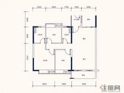 【户型3】3室2厅2卫1厨1阳台