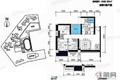 【4栋2单元C户型86㎡】3室2厅1卫1厨2阳台